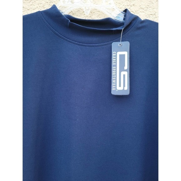 Crable Sportswear Men Medium Blue Short Sleeve Shirt NWT - Picture 2 of 7